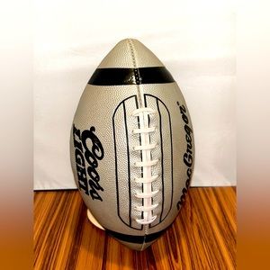 MacGregor Coors Light Beer Silver Football Ball Inflate 10lbs Regular Full Size